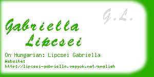 gabriella lipcsei business card